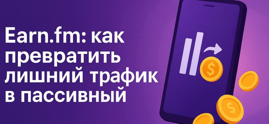 Earn.fm - сервис по продаже интернет-траффика